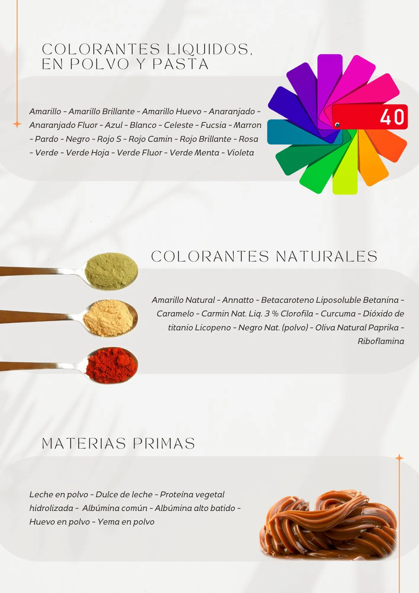 Catálogo de productos Sabores Creativos